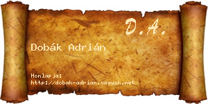 Dobák Adrián névjegykártya