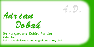adrian dobak business card