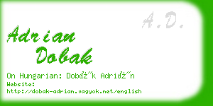 adrian dobak business card
